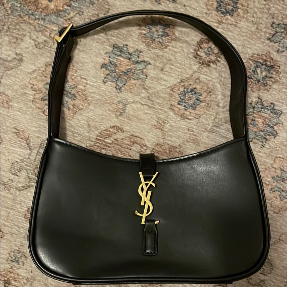Black Leather Shoulder Bag
